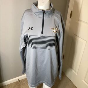 Under Armour Nashville Predators Gray Quarter-Zip Pullover